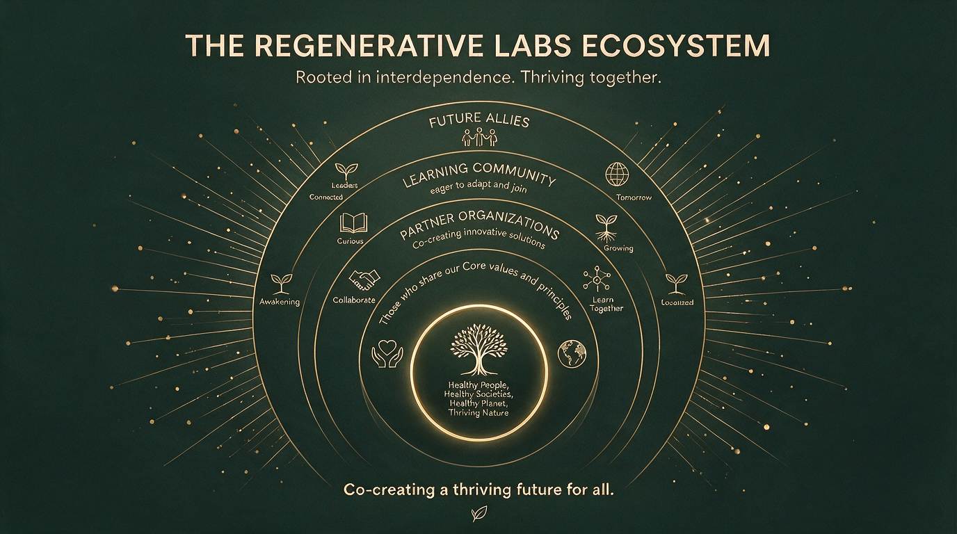 The Regenerative Labs ecosystem — rooted in interdependence, thriving together